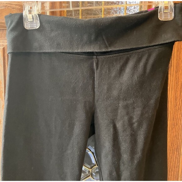 Victoria's Secret Fold Over Yoga Pants Love Pink 7/8 Leggings M Y2K Athleisure - Picture 4 of 6